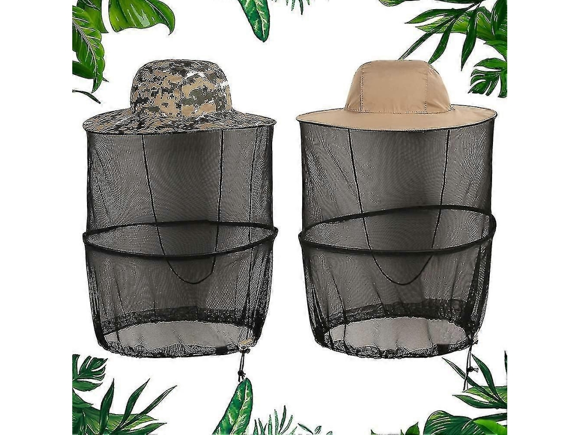 2 Pcs Mosquito Head Net Hat, Chapéu De Máscara Repelente Ao Ar Livre, Malha Anti-ultravioleta An Ti-ultravioleta Anti-mosqui