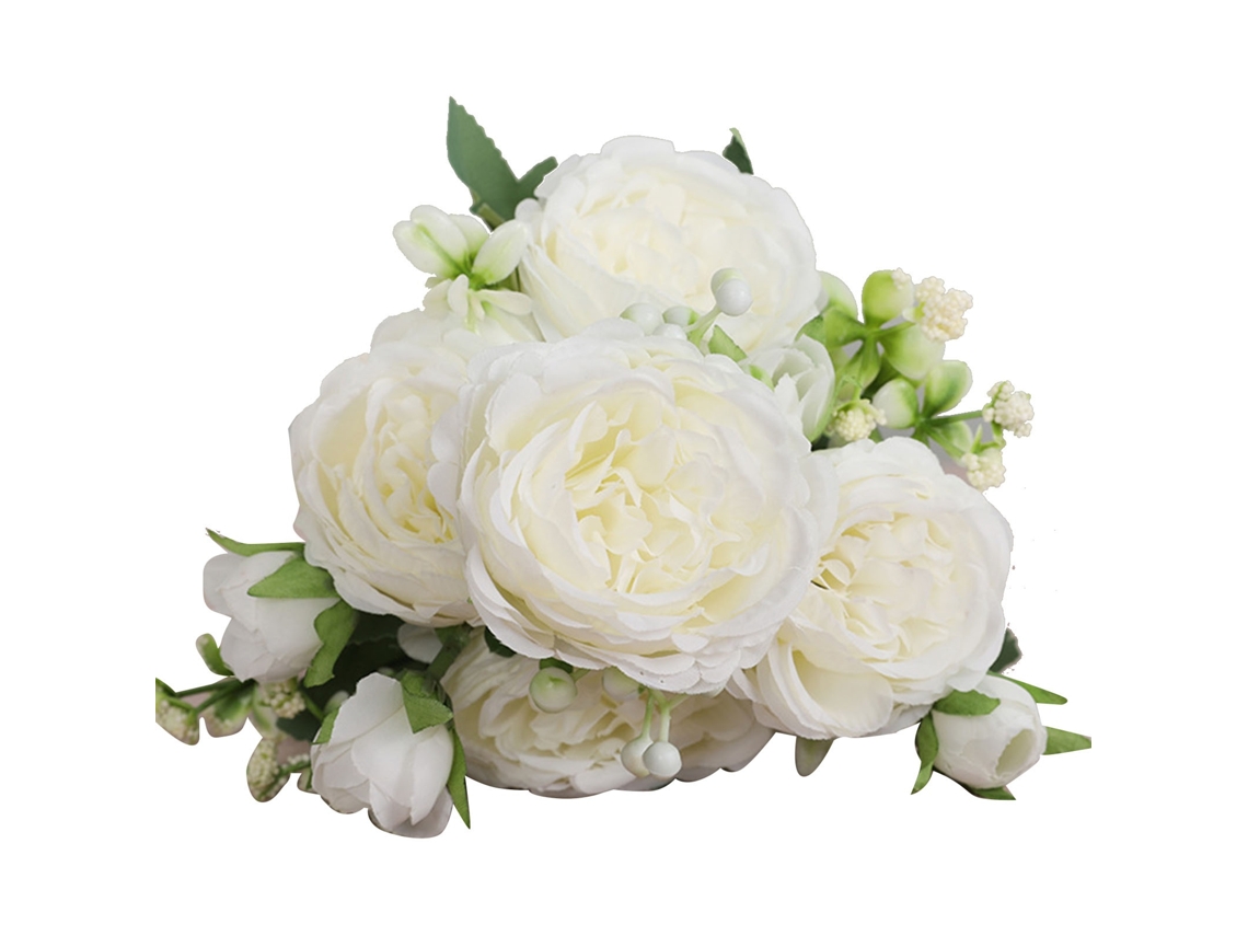 Lurelia Flor Artificial Branco, Para Sala E Casamento, Acabamento Cuidado E Uso Versátil