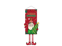 Lurelia Cenário Natalício Festa Natal Estilo Elfo Faixa Tecido Pendurar 110 X 40 Cm