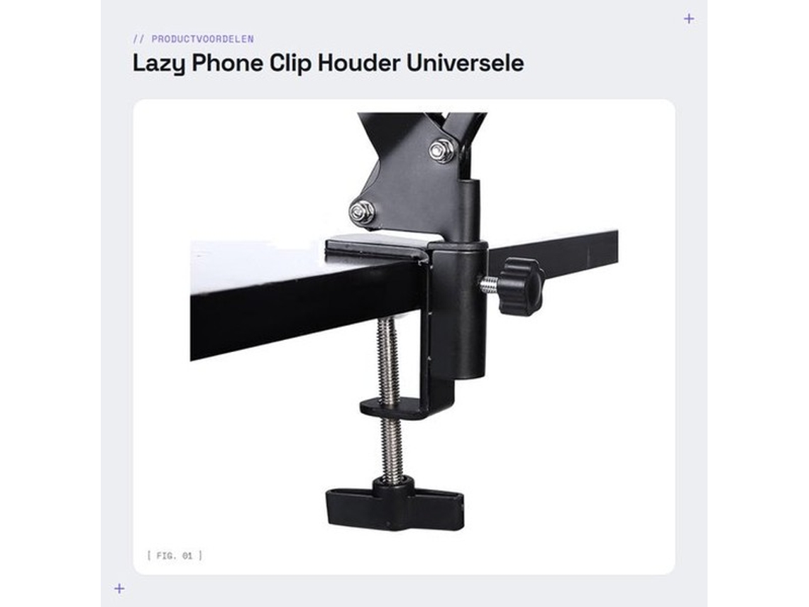 Telefona 360° Giratório - Fixador Flexível - Reclinável - Estante De Escritório - Adequado Para Smartphones - Altura 80cm - Telefona Para Smartphone