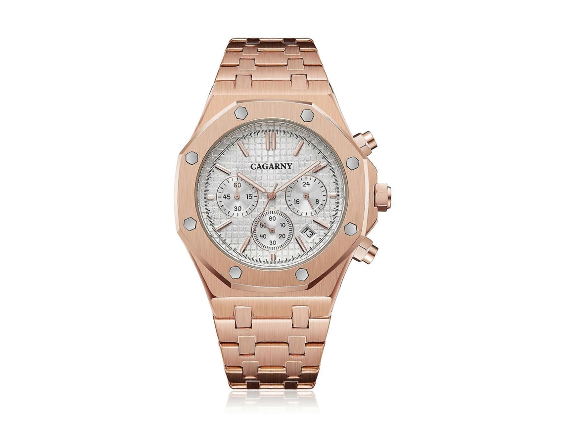 Relógio Masculino Cagarny 6835, Modelo Simples, Com Pulseira De Aço E Mecanismo De Quartzo.