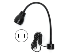 2026 luz de Trabalho Led Magnética com Pescoço Flexível 7w para Ferramentas Máquinas Torneiras Iluminação Industrial Plug Us 110‑220v