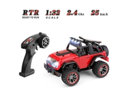 Mali carro de Controle Remoto Wltoys 322221 2.4ghz Off road 1/32 25km/h para Adultos e Crianças