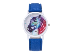 Relógio de pulso feminino Zhoulianfa F-460a, azul, movimento de quartzo.