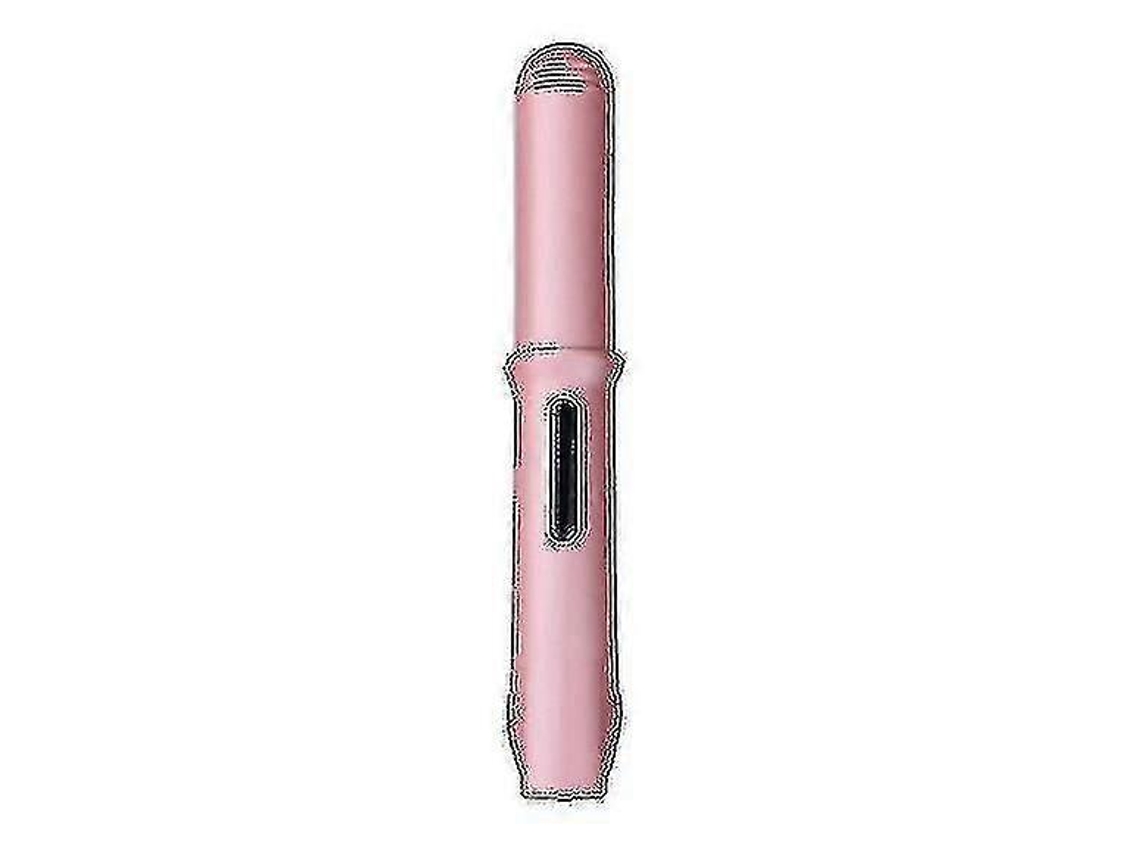 2024 Novo Mini Travel Cordless Curling E Curling Iron, 160 200 Temperatura Ajustável, Display Led, Turmalina Usb Recarregável Cerâmica Rosa Hengjian