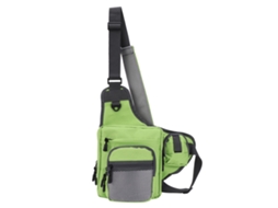 Bolsa Transversal Para Pesca Multifuncional De Poliéster Com Cintos Ajustáveis (verde)