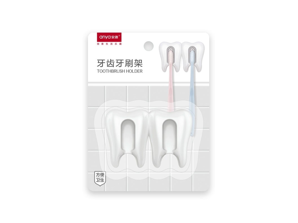 Suporte Engraçado Para Escova De Dentes Ventosa E Design De Dente Aquaforge