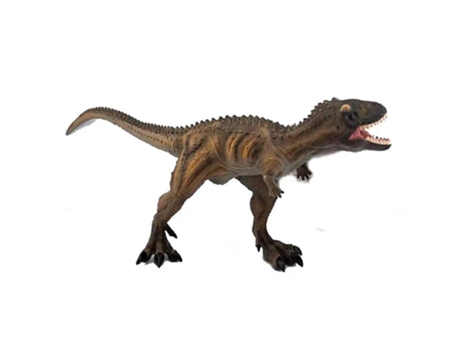 Figura De Torosaurio Pequeña De Color Marrón Con Fauces Abiertas Jucosurp21