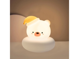 Luz Noturna Infantil em Formato de Urso, Recarregável Via Usb, com 3 Níveis de Brilho Ajustáveis. MDUG