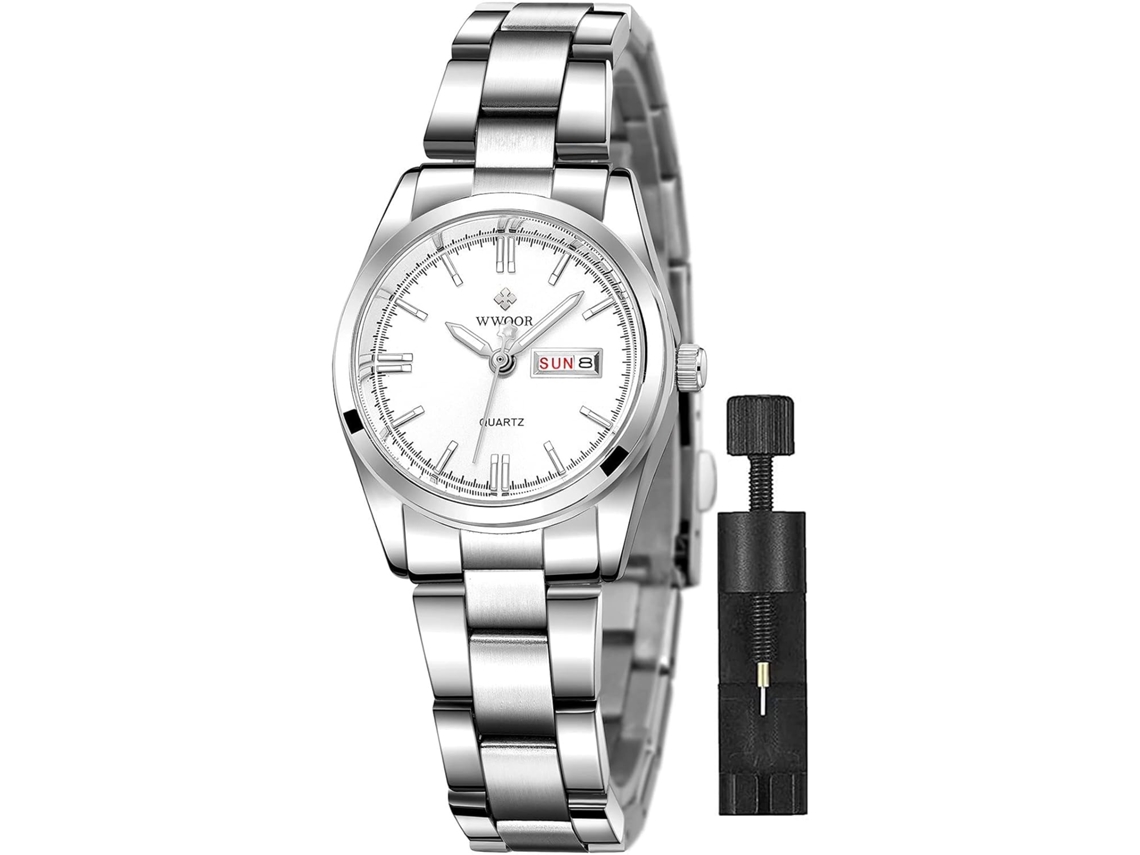 Lurelia Pulseira Para Relógio, Movimento De Quartzo, Analógico, Data/calendário, 30,5mm, 10mm, 16mm, Aço Inoxidável, Abs, Resistente À Água 30m