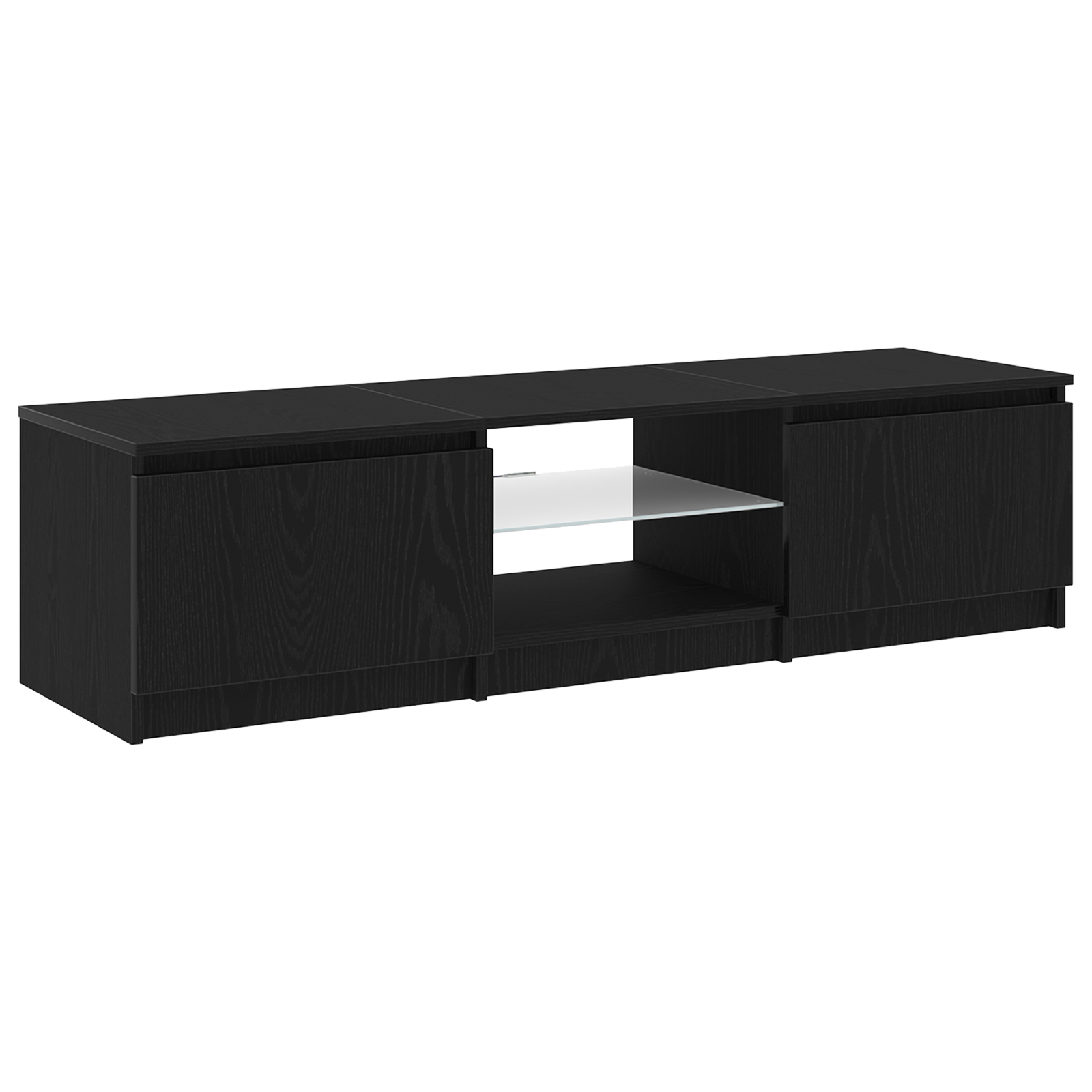 Conjunto 1 Gabinete Para Tv Vidaxl Preto Derivados De Madeira (140 X 38,5 X 36 Cm)