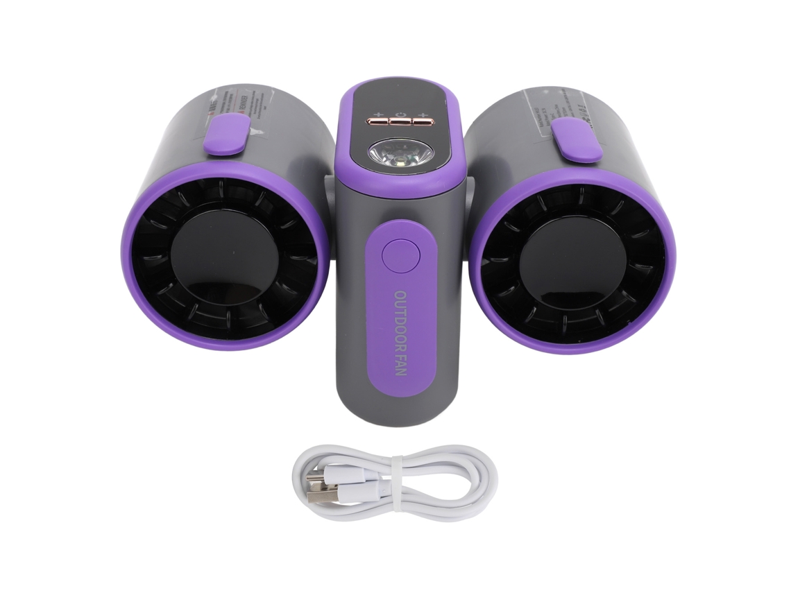 Ventilador De Cintura Com Luz 8000mah Portátil