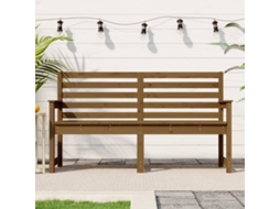 Vidaxl Banco De Jardim 159,5x48x91,5 Cm Pinho Maciço Castanho-mel