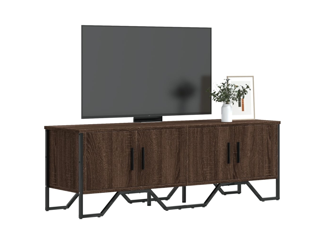 Vidaxl Móvel De Tv 122x34x41 Cm Derivados De Madeira Carvalho Castanho