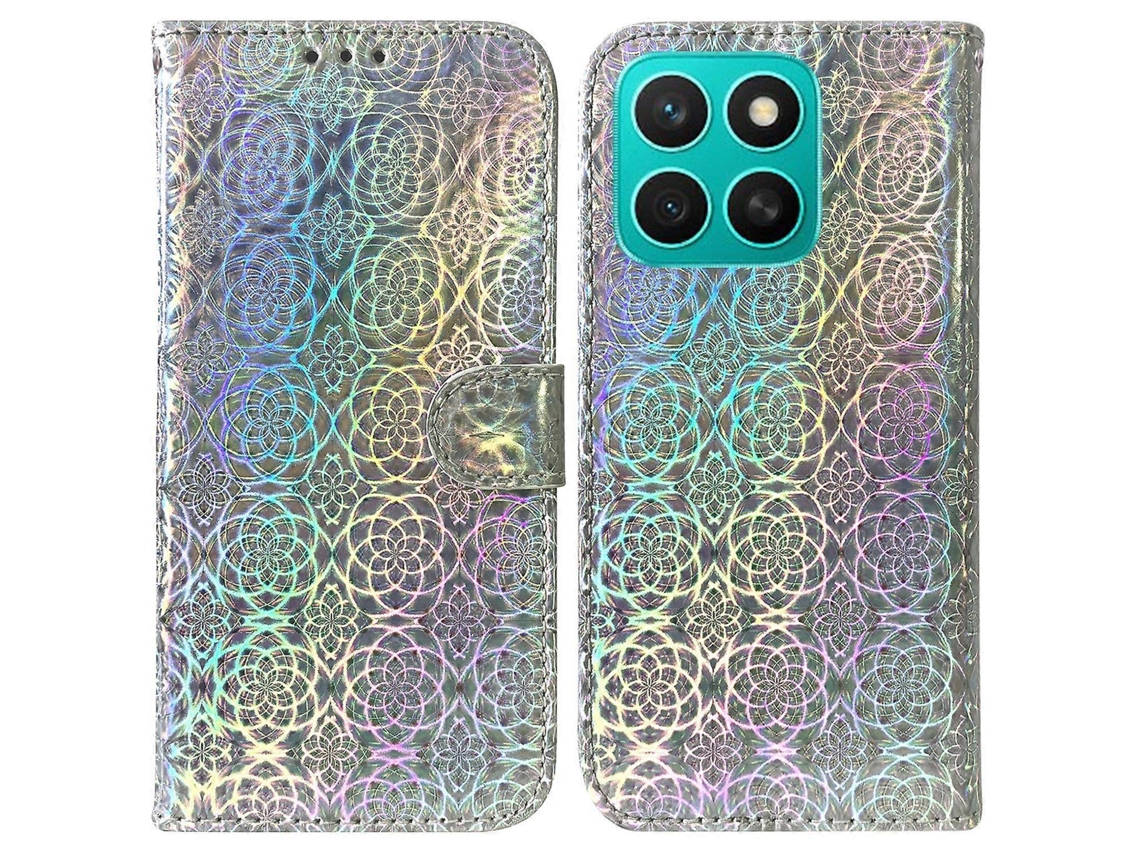 Capa De Couro Com Fivela Magnética Colorida Para Honor X8c 4g