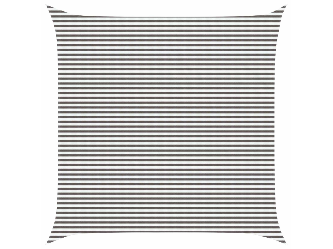 Vidaxl Vela De Sombra Cinza Claro E Branco 6 X 6 M Hdpe