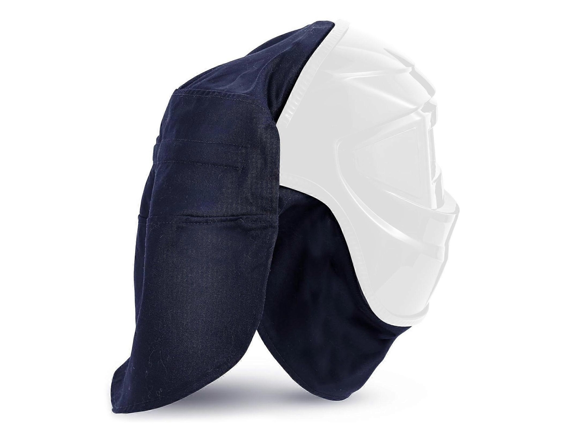 Conjunto de capa de segurança para soldagem e treinamento, cobertura total para cabeça e pernas, tecido de couro resistente, fácil instalação para uso interno.