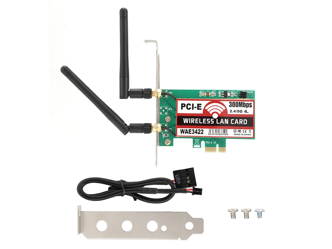 Placa De Rede Bluetooth Pci-e Laxiscreed 300mbps Para Conexão Rápida E Estável