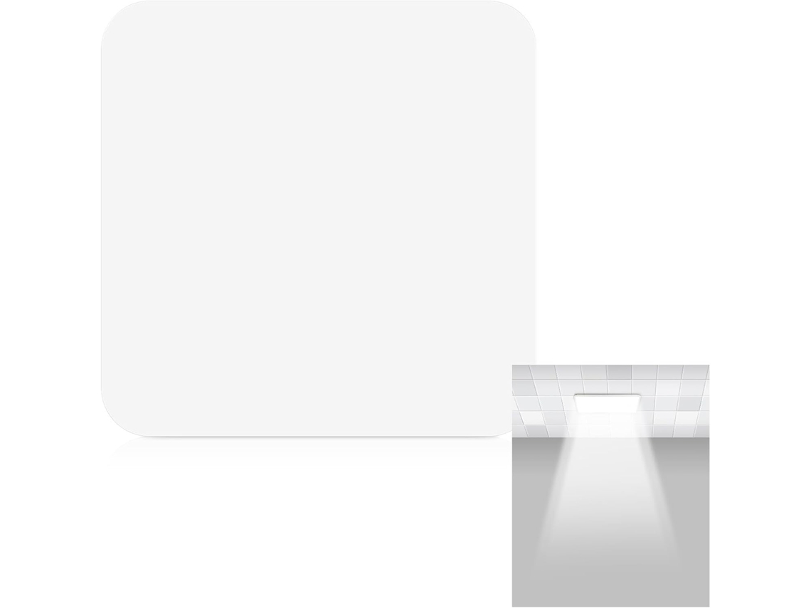 Difusor De Luz Quadrado Para Abajur De Teto, Placa De Acrílico Branca, 225 Cm, Cantos Arredondados, Gokoco
