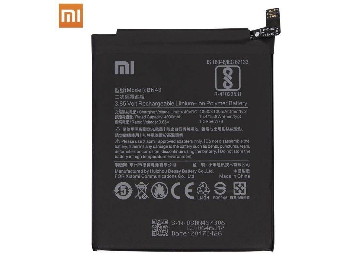 Bateria XIAOMI BN43 XIAOMI Redmi Note 4X 4 4100mAh Lítio Ionen Original