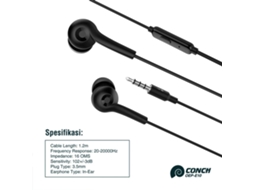 Fones de Ouvido LAXISCREED Conch 3.5mm com Microfone