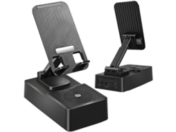 Suporte Para Celular + Alto-falante Bluetooth - Para Mesa Ou Tablet