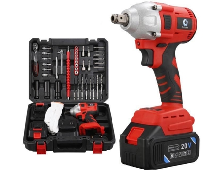 Kit Chave de Impacto ARTIZLEE 2 Baterias Li-ion batteries + 44 Acessórios