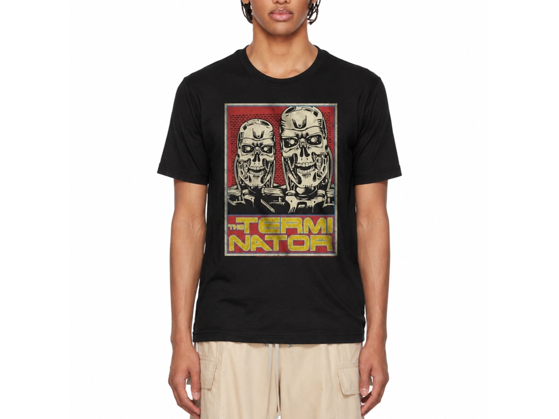 Rockinstone Terminator T800s Black Adult T-shirt Size:l