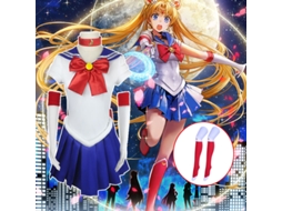 Sailor Moon Cosplay Traje Role-Playing Conjunto Completo para Crianças 130