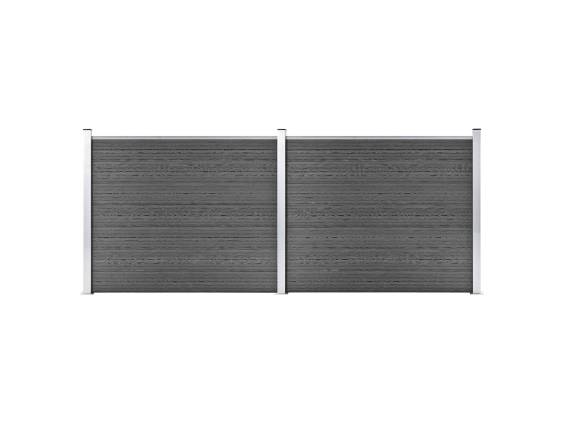 Fence Panel, Fence Panels Vidaxl Preto Wpc (n/a)