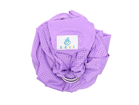 Porta-bebês, porta-água LUCKY BABY WORLD Sukkiri para o verão, tecido de malha com anéis, secagem rápida, transporte ergonômico de recém-nascidos até 15Kg, cor lilás