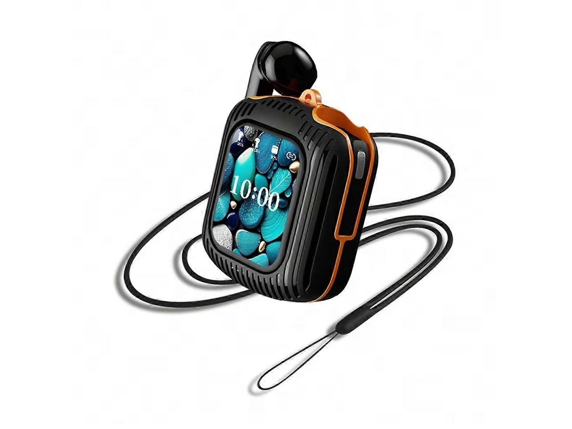 Fones De Ouvido Sem Fio Com Tela Sensível Ao Toque Inteligente, Multifuncionais, Com Cancelamento De Ruído Enc, Bluetooth, Preto E Laranja Ly Ebike