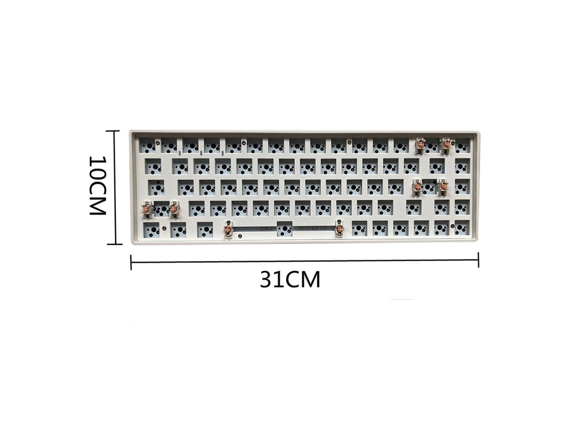 Kit De Teclado Mecânico Sem Fio Bluetooth Tester68 Hot Swap Gamers 2.4g Diy Para Eixo De Interruptor De 3/5 Pinos, Base Com 68 Teclas Aquaforge
