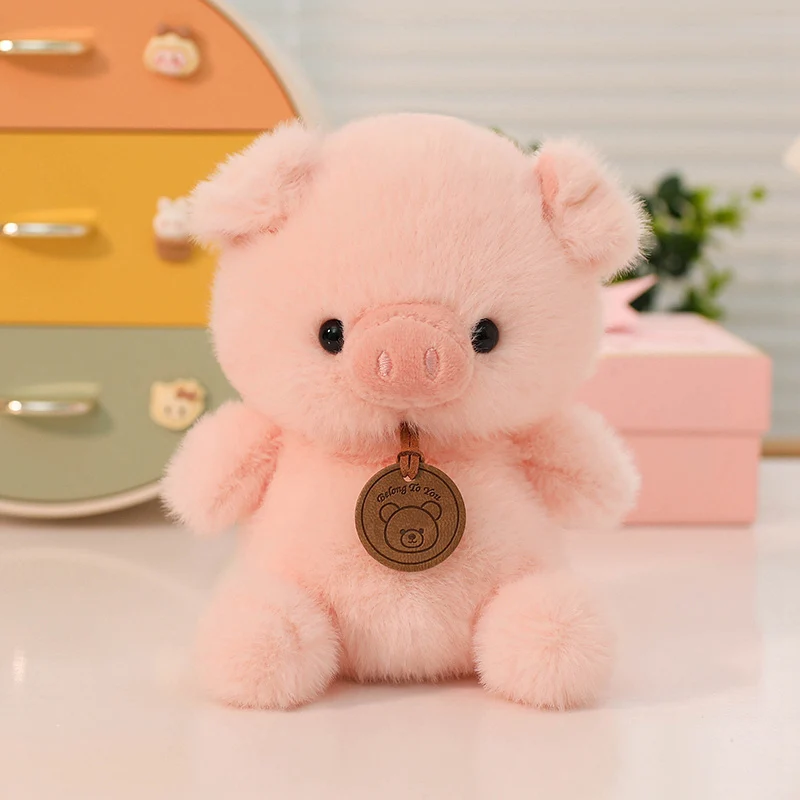 Boneco de Pelúcia de Animal de Desenho Animado Fofo MDUG (porco, 15cm)