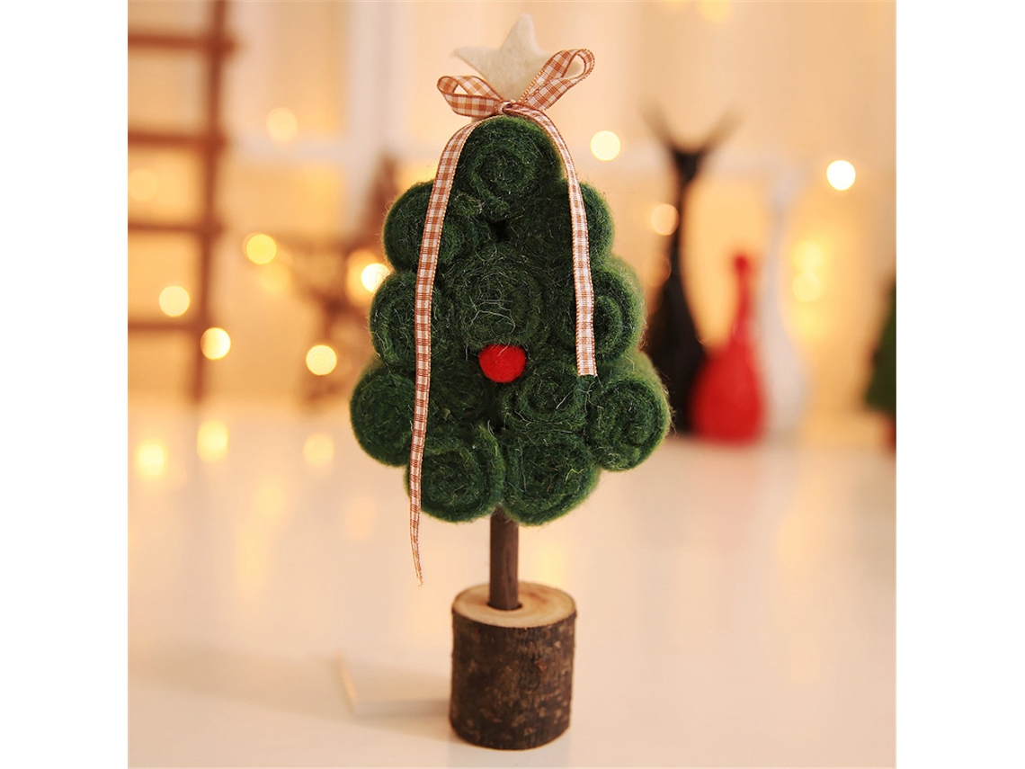 Árvore De Natal (material De Feltro, Combinação De Cores Vermelho E Verde) Eoocoo