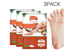 Pacote de 3 Máscaras de Peeling para Os Pés Máscaras para Os Pés Esfoliantes de Coco Esfoliante Natural para Pele Seca e Morta JEDBESETZT