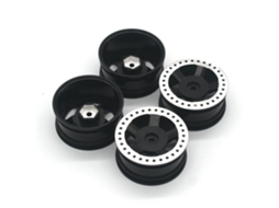 Jantes Metálicas Pretas Atualizadas, com Encaixe Hexagonal 12 Mm, os Modelos Automóveis Rc Mn128, Mn86s e G500 À Escala 1/12. MDUG