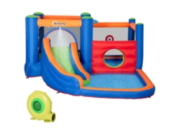 Castelo Insuflável com Babados, Piscina e Bomba (até 3 Crianças, 380x340x170 Cm)