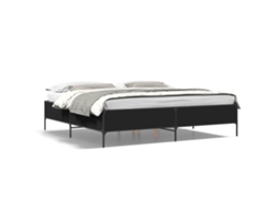 Estrutura de Cama Derivados de Madeira/metal Preto 200x200 cm MAISON EXCLUSIVE