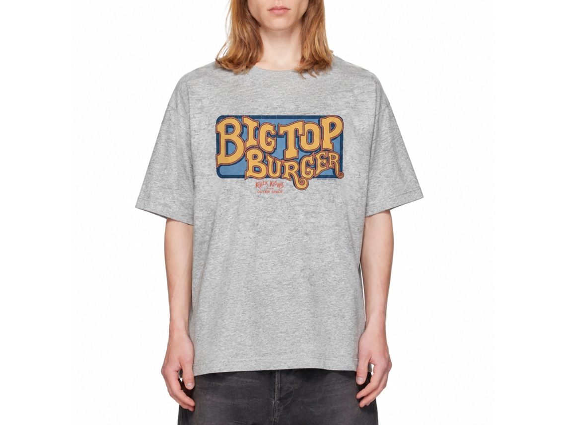 Rockinstone Killer Klowns Big Top Burger Heather Gray Adult T-shirt Size:m