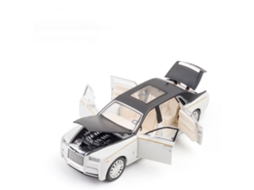 (branco) Miniatura Do Rolls-royce Phantom Em Escala 1:32, Feita De Metal, Com Efeitos De Luz E Som.