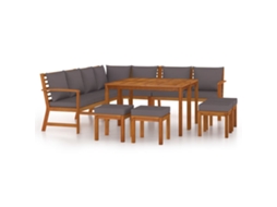 Garden Dining Set, Garden Dining Sets Vidaxl Marrom Madeira De Acácia (n/a)