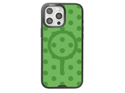 Capa Tkdaddy Caseevo Para Iphone 15 Pro Compatível Com Magsafe Tpu Acrílico Com Placa Traseira De Pontos Intercambiáveis Verde