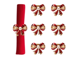 Laxiscreed Laços De Natal Para Guardanapo Em Pérola, Decoração Festiva Para Mesa