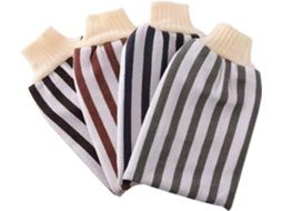 Conjunto de 4 esponjas esfoliantes de algodão Luvas para limpeza profunda e massagem corporal.