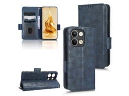 Capa De Couro Com Triângulo Simétrico Para Oppo Reno9 Pro