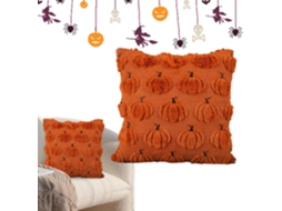 Fronhas de Halloween, 45, 7 X, Cm, Fronha com Estampa Abóbora e Fantasma, Decoração, Artigos CHABERLU