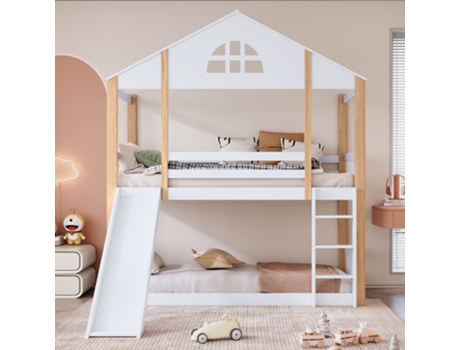 Beliche Cabane Escada Corrediça UYTIE HOME Branco (233x90X200CM)