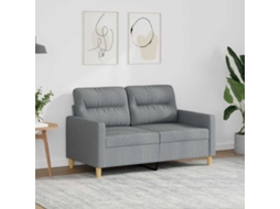 Vidaxl Sofá De 2 Lugares Em Tecido 120 Cm Cinzento-claro