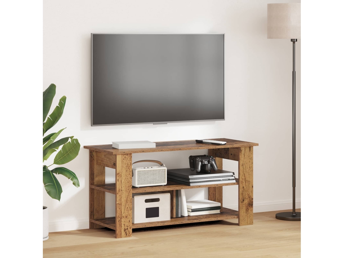 Vidaxl Suporte De Tv Madeira Antiga 100 X 40 X 50 Cm